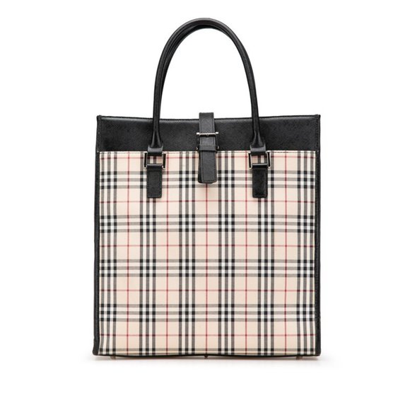 BURBERRY Black Leather Tote Bag - Picture 1 of 11